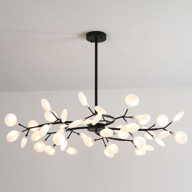 Unique gold branch chandelier, LED modern lighting fixture, perfect for elegant home decor projects.