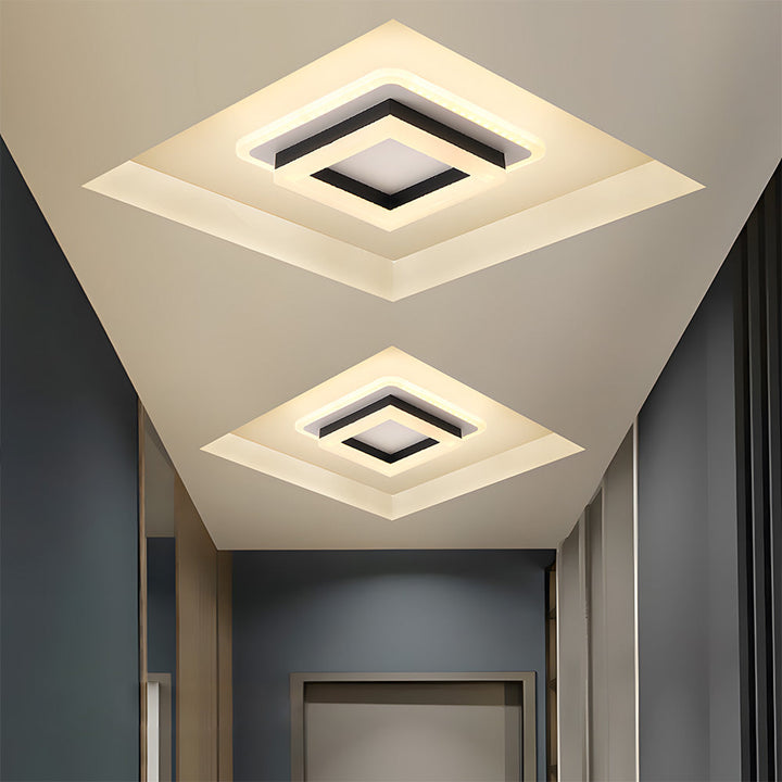 High-performance LED ceiling light, modern square design, ideal for energy-efficient room lighting.