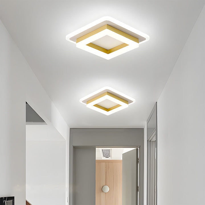 Sleek modern LED ceiling lamp, adjustable light output perfect for contemporary home decor.
