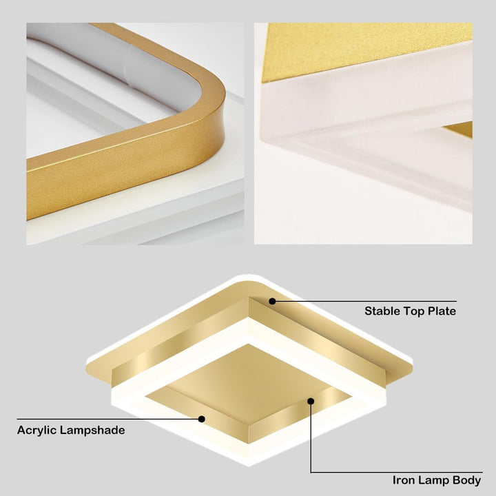 White modern LED ceiling light, offering efficient & adjustable interior lighting for any room.