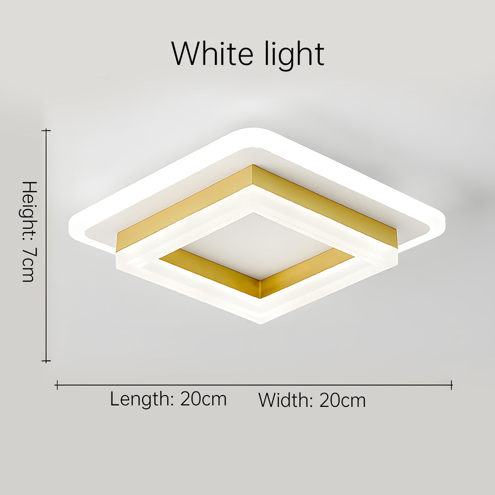 Stylish square LED ceiling light, a modern lighting fixture enhancing any contemporary home.