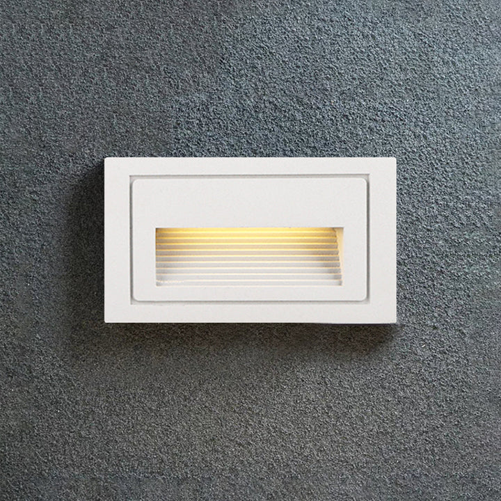 Outdoor LED path light, modern square style for garden, deck & courtyard steps.