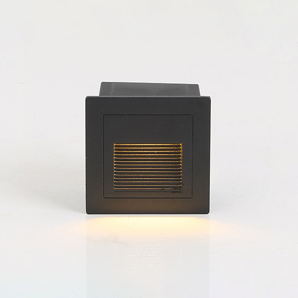 Secure outdoor square step light, motion sensor LED for path & garden security.