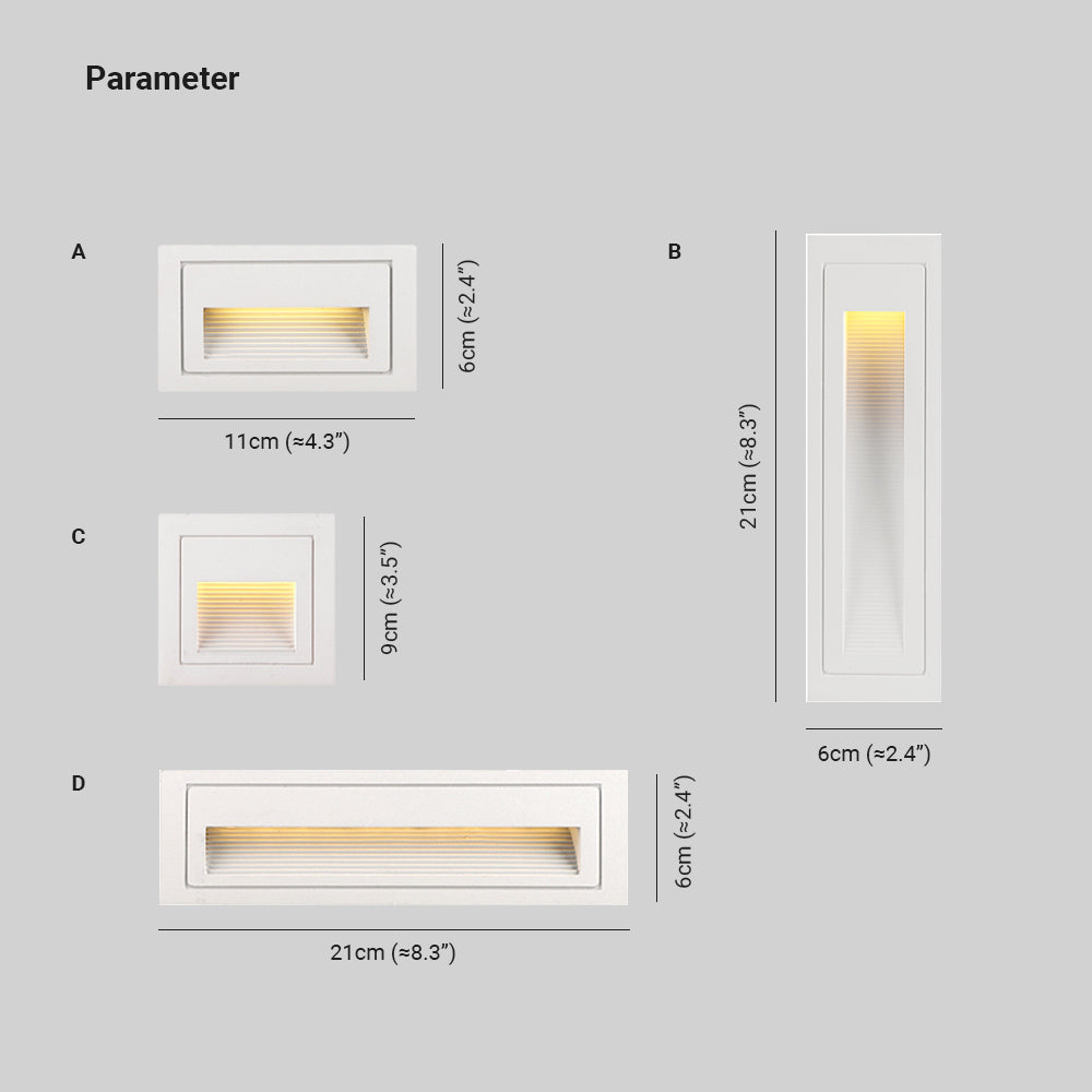 Square outdoor path light with LED, enhancing garden & courtyard safety.