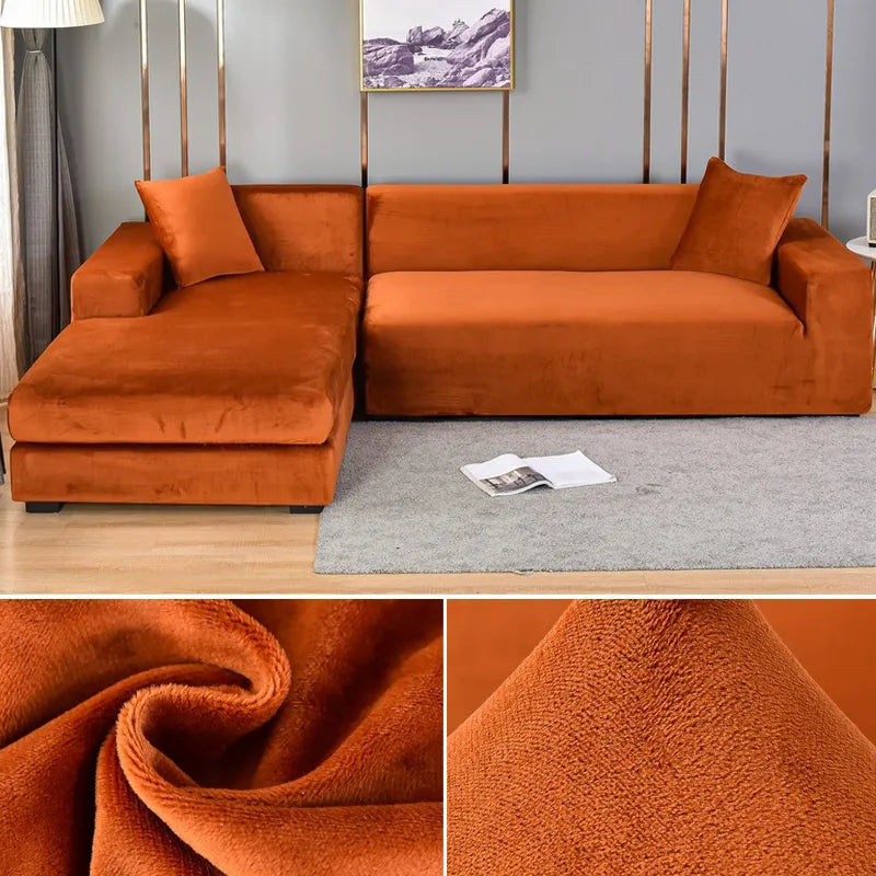 Premium stretch sofa cover, modern aesthetic, wrinkle-free & easy maintenance for furniture.