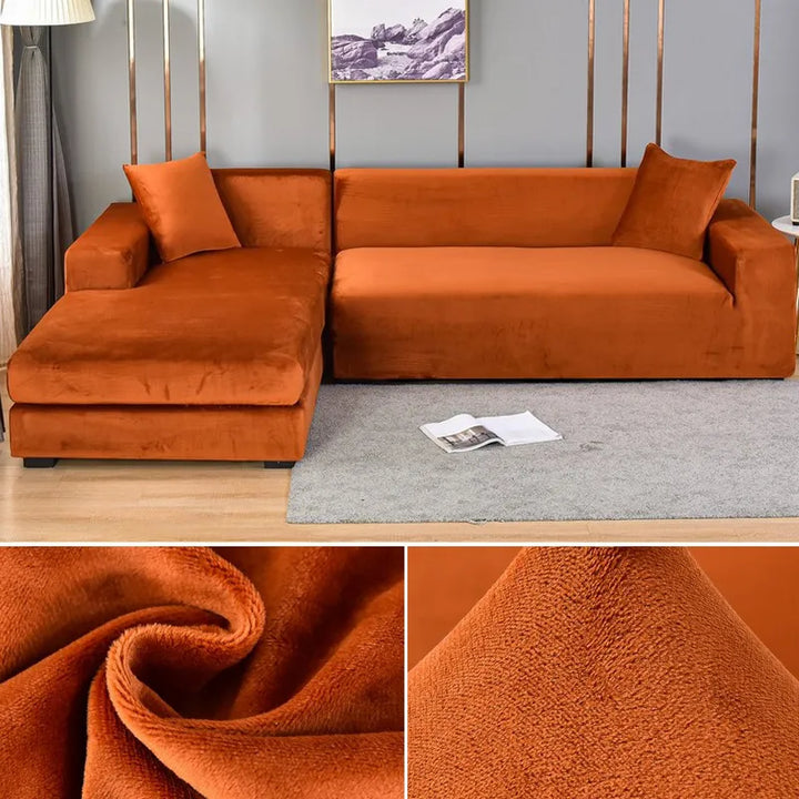 Premium stretch sofa cover, modern aesthetic, wrinkle-free & easy maintenance for furniture.