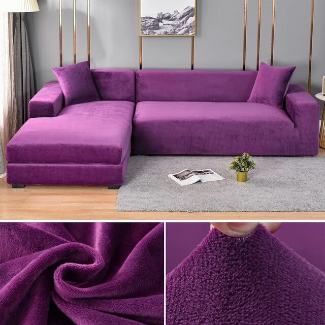 Easy-care stretch sofa cover, modern design, stain resistant & machine washable.