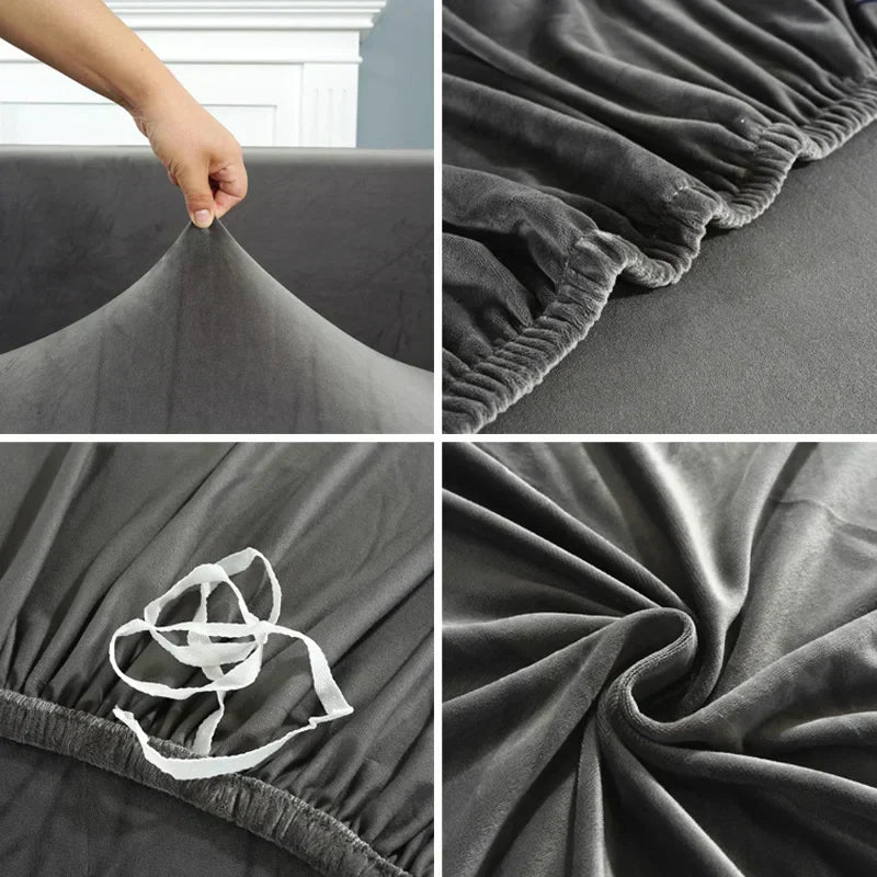 Living room decor update: Stretch fit sofa cover, modern, stain resistant, and protective.