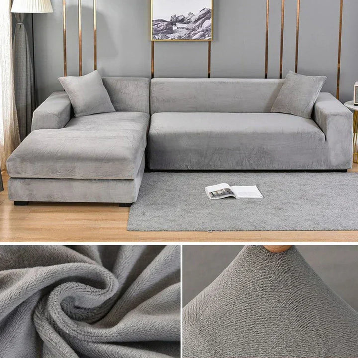 Elegant modern stretch sofa cover, durable, pet friendly, and a perfect home improvement.