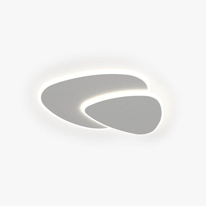 Modern triangular LED flush mount ceiling light, perfect for contemporary indoor spaces.