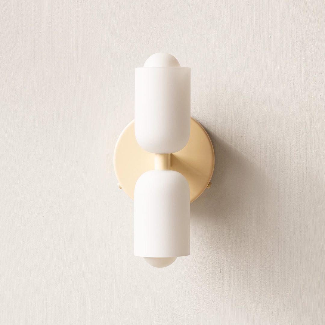 Living room modern uplight downlight wall lamp, subtle contemporary ambient lighting.