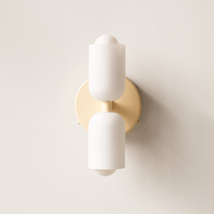 Living room modern uplight downlight wall lamp, subtle contemporary ambient lighting.