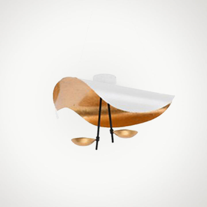 Contemporary Vellburn leaf light, white ceiling pendant, ideal for open-plan living.