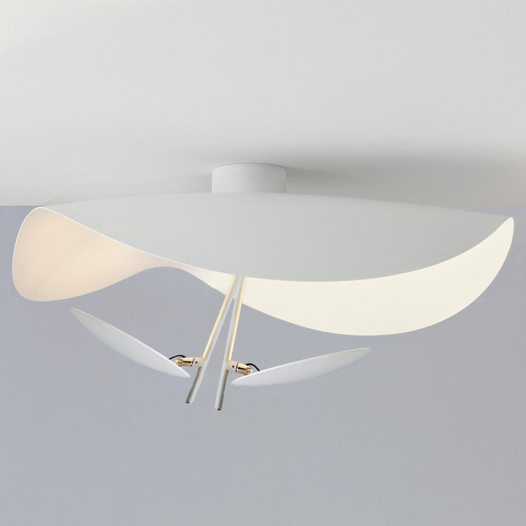 Black Vellburn leaf design light, modern sculptural pendant, for contemporary style.