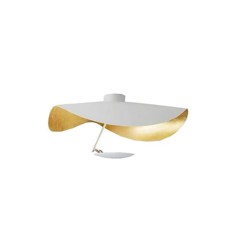 White Vellburn leaf ceiling light, contemporary pendant, sleek and functional decor.