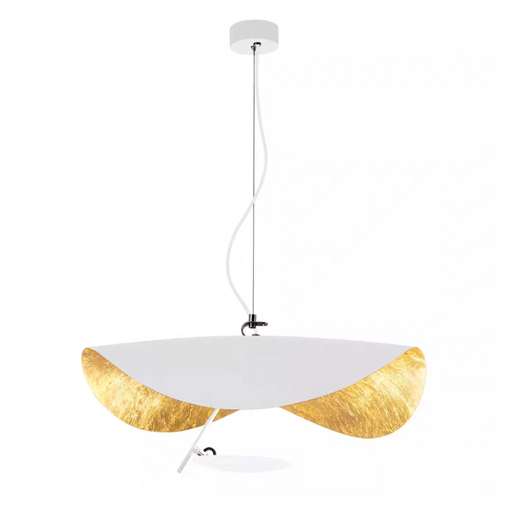 Modern Vellburn leaf design light, gold accent ceiling pendant, elevates home aesthetics.