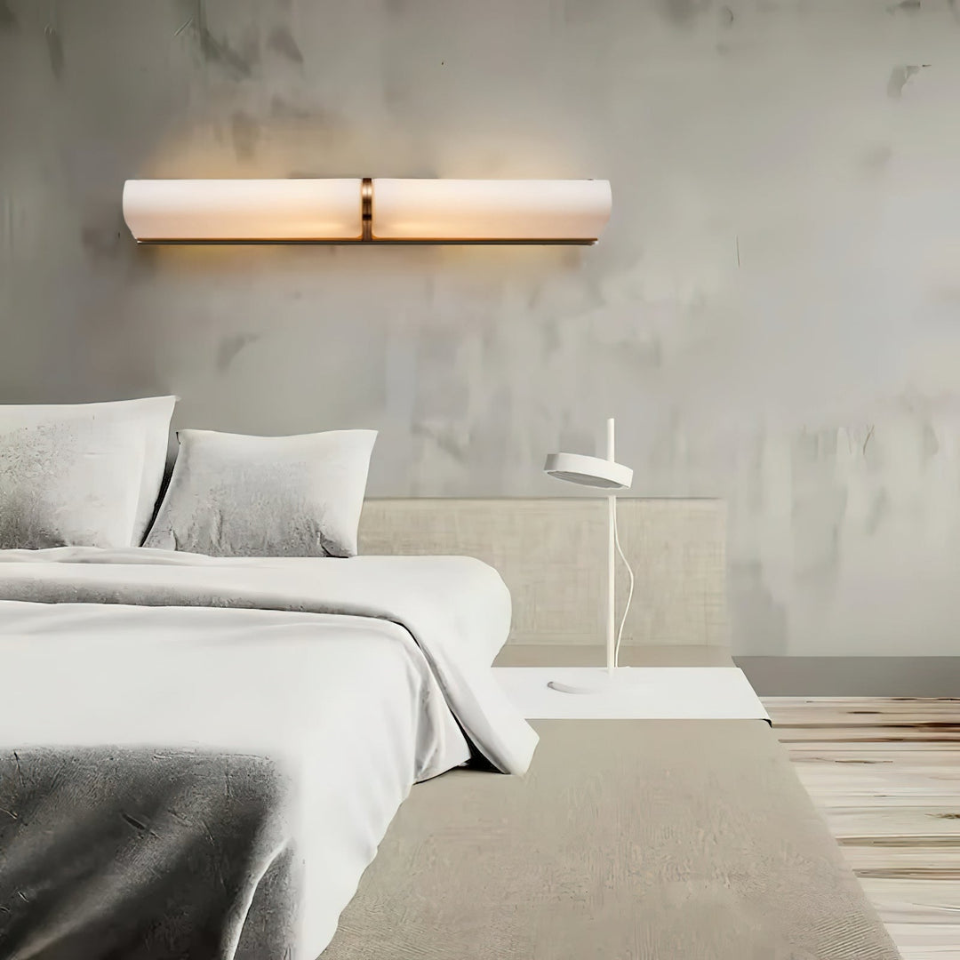 Home decor: vertical LED wall light, dimmable, contemporary design.