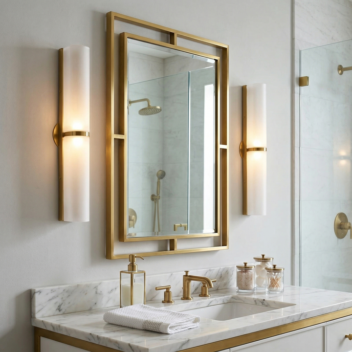 Sleek vertical LED wall sconce, dimmable, accenting modern decor.