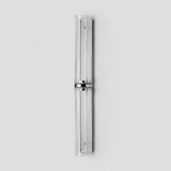 Sleek vertical LED bathroom wall lamp, dimmable, for a modern look.