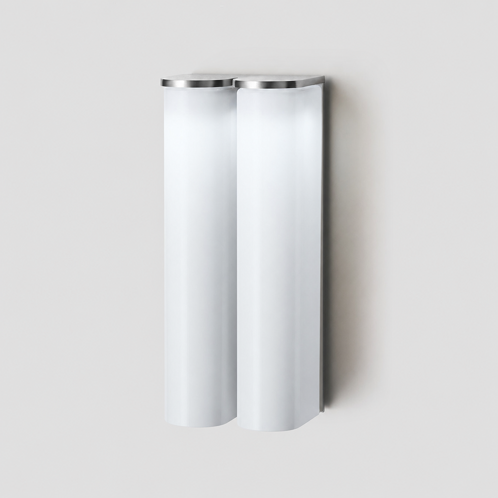 Accent dimmable vertical LED wall lamp, contemporary, for elegant homes.