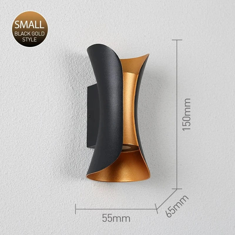 Modern waterproof LED wall light, perfect for contemporary indoor & outdoor home decor.