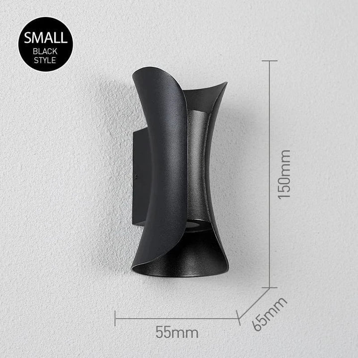 Sleek modern LED wall light, waterproof design for durable and beautiful indoor & outdoor lighting.