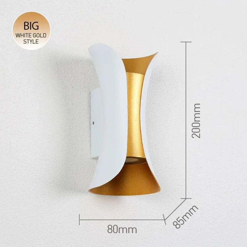 Contemporary waterproof outdoor LED wall light, ideal for garden and exterior home illumination.