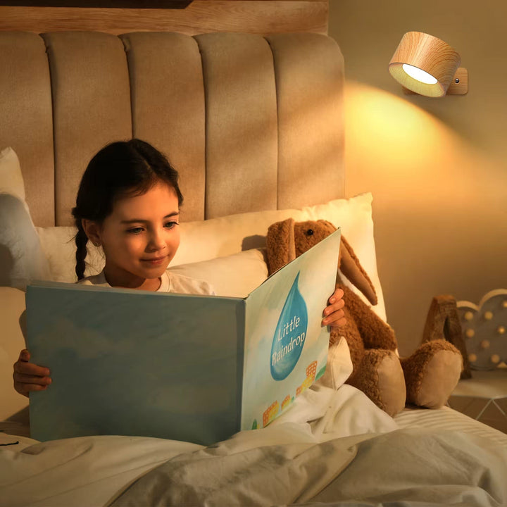 Rechargeable LED wall light, cordless design, ideal for adaptable modern accent lighting.
