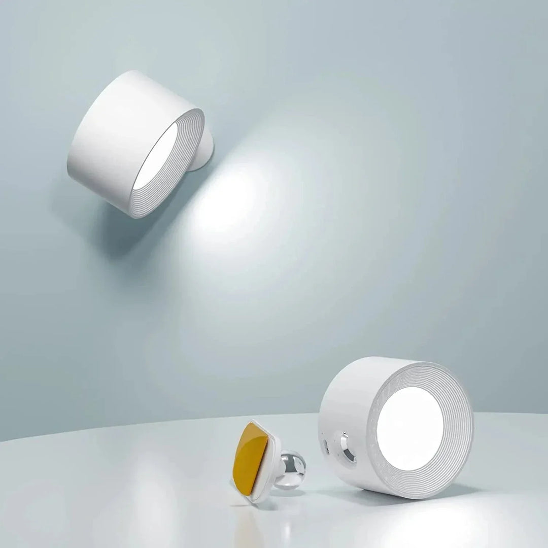 Easy-install wireless rechargeable lamp, modern LED, magnetic, for accent & reading.