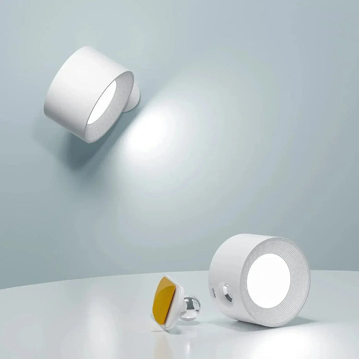Easy-install wireless rechargeable lamp, modern LED, magnetic, for accent & reading.