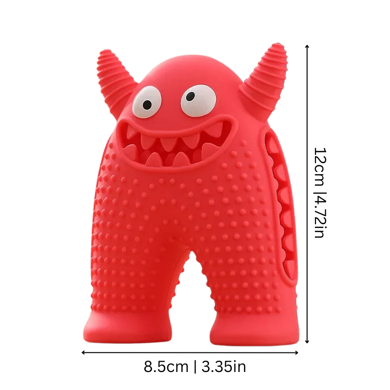Tough silicone dog toy designed for aggressive chewers, preventing boredom and ensuring durability.