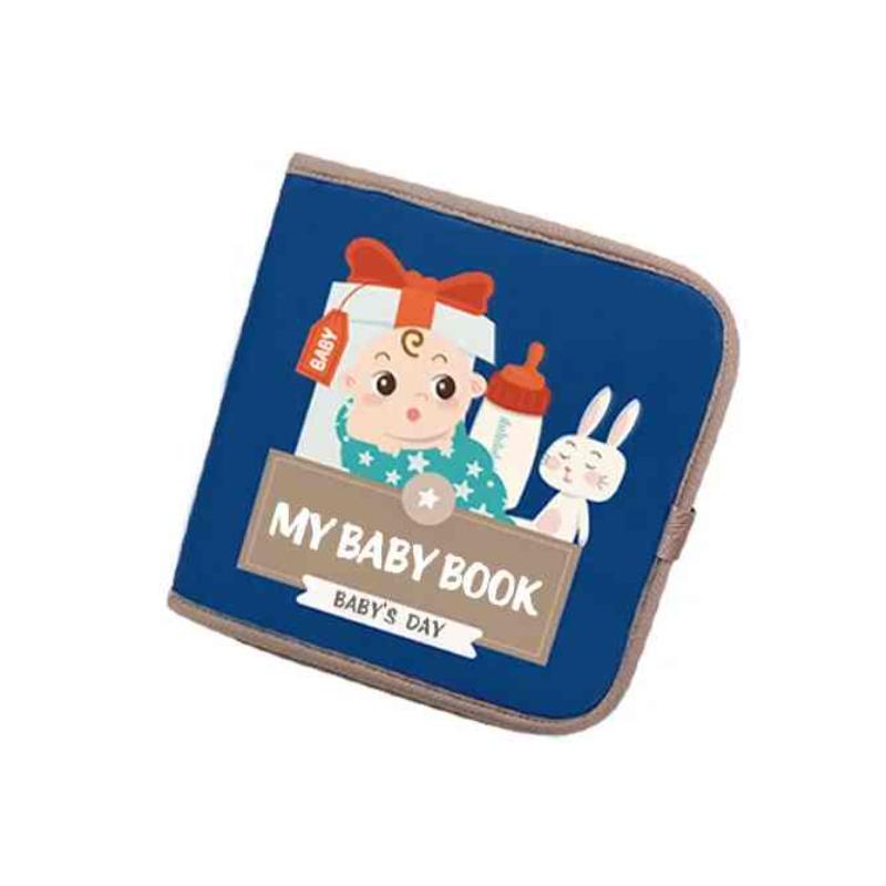 Montessori busy book for babies with interactive flaps and textures