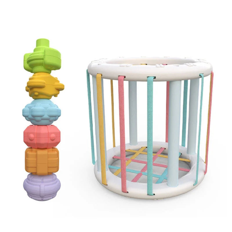 Interactive toddler sorting toy with blocks, ideal for fun and engaging early education
