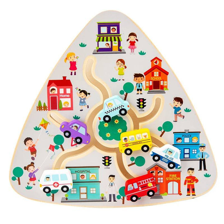 Wooden maze board: fun educational toy for early childhood learning