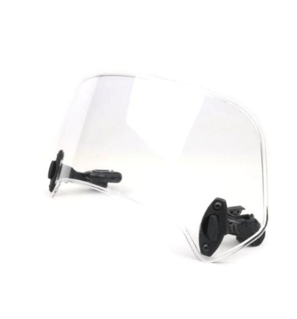 New4 motorcycle windshield extension, transparent design offering clear visibility and wind deflection.