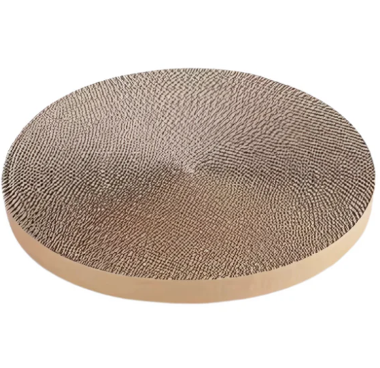 Integrated cat scratcher and cozy pet lounge for your cat's relaxation and play.