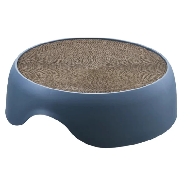 A cat bed with scratching surface & soft cushion. Ideal cat furniture & pet lounge.