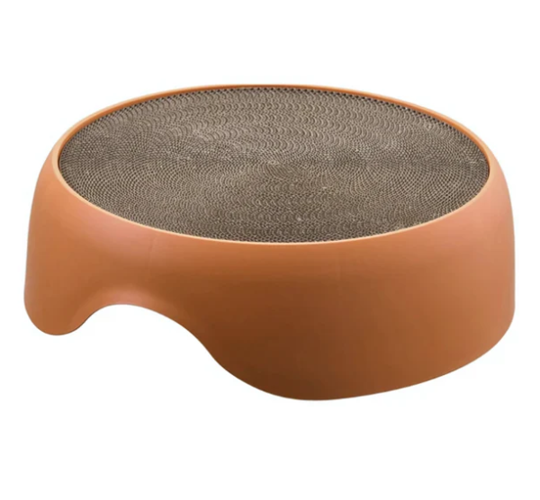 Modern cat furniture: an elegant cat bed & scratching post for stylish homes & contented felines.