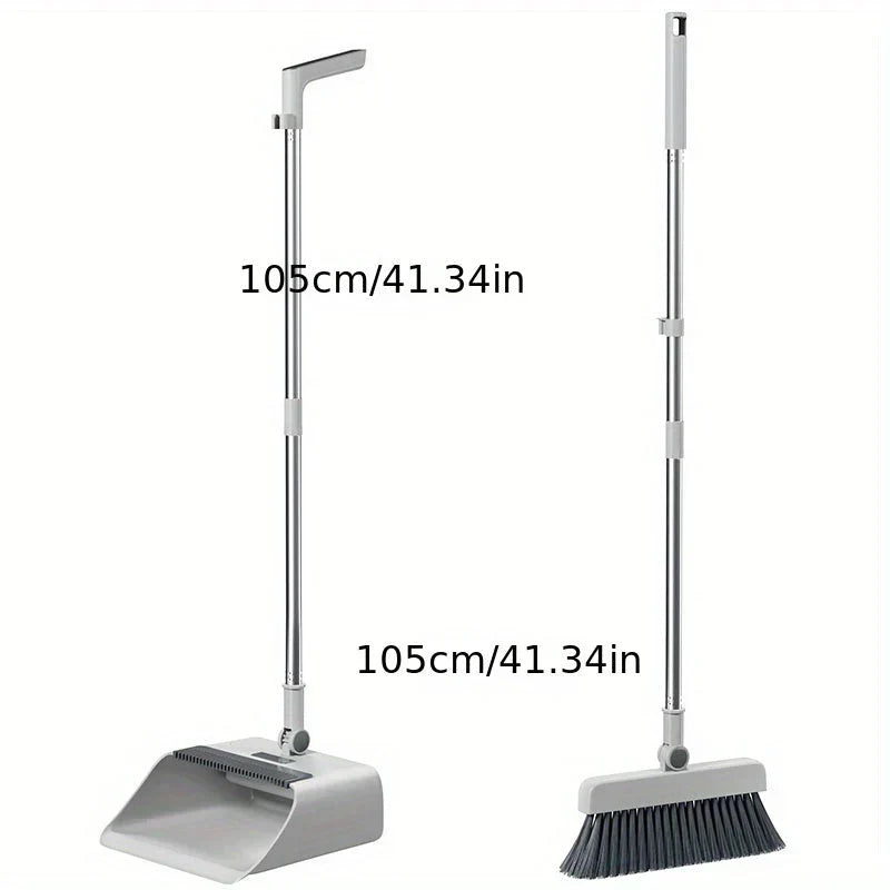 Efficient home cleaning broom & dustpan set, essential household tool for quick floor maintenance.