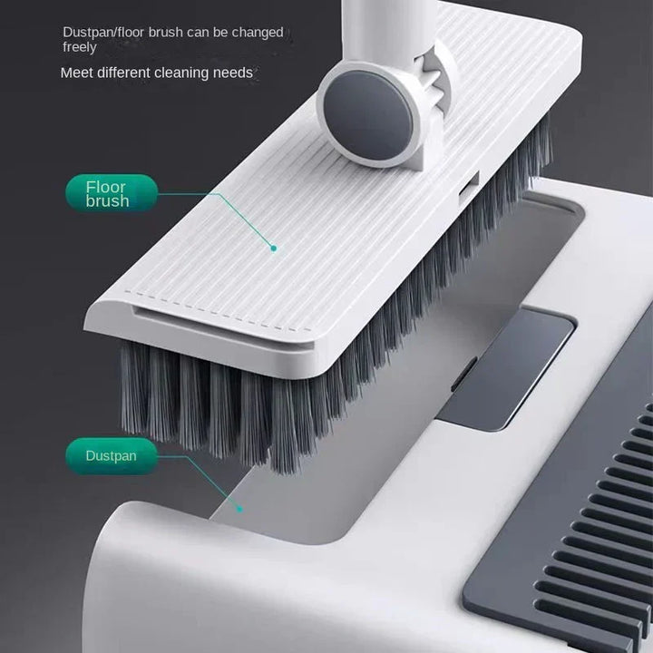Durable multifunctional broom & dustpan cleaning set for long-lasting efficient floor care.