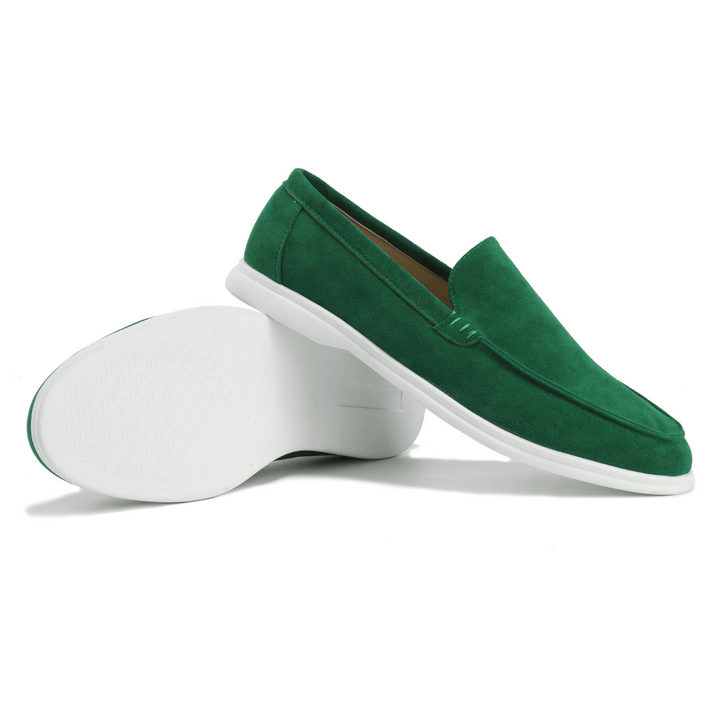 Men's black slip-on shoes, offering all-day comfort and smart casual appeal.