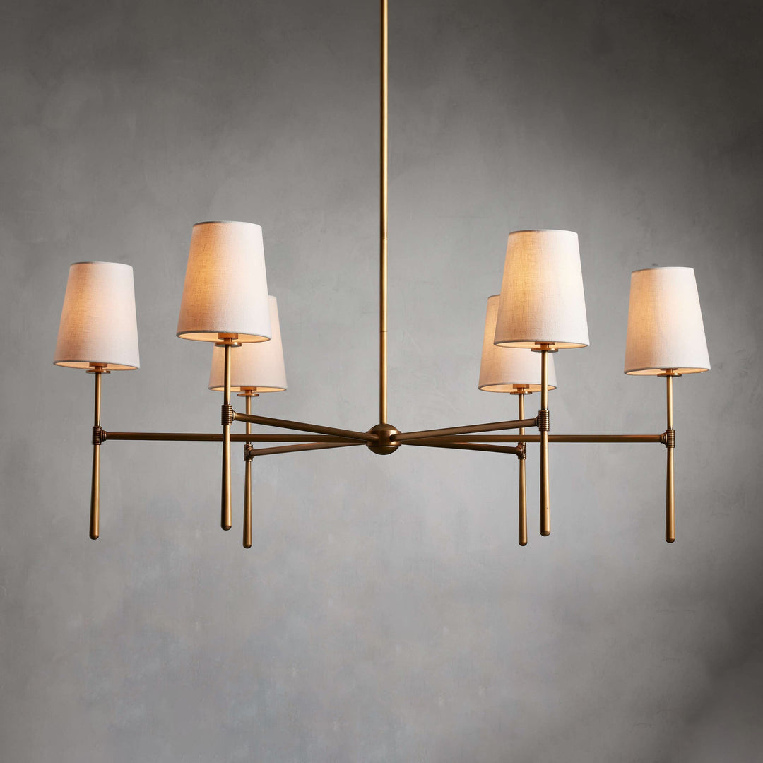 Adjustable Nevell black chandelier; perfect for adding modern flair to any room.