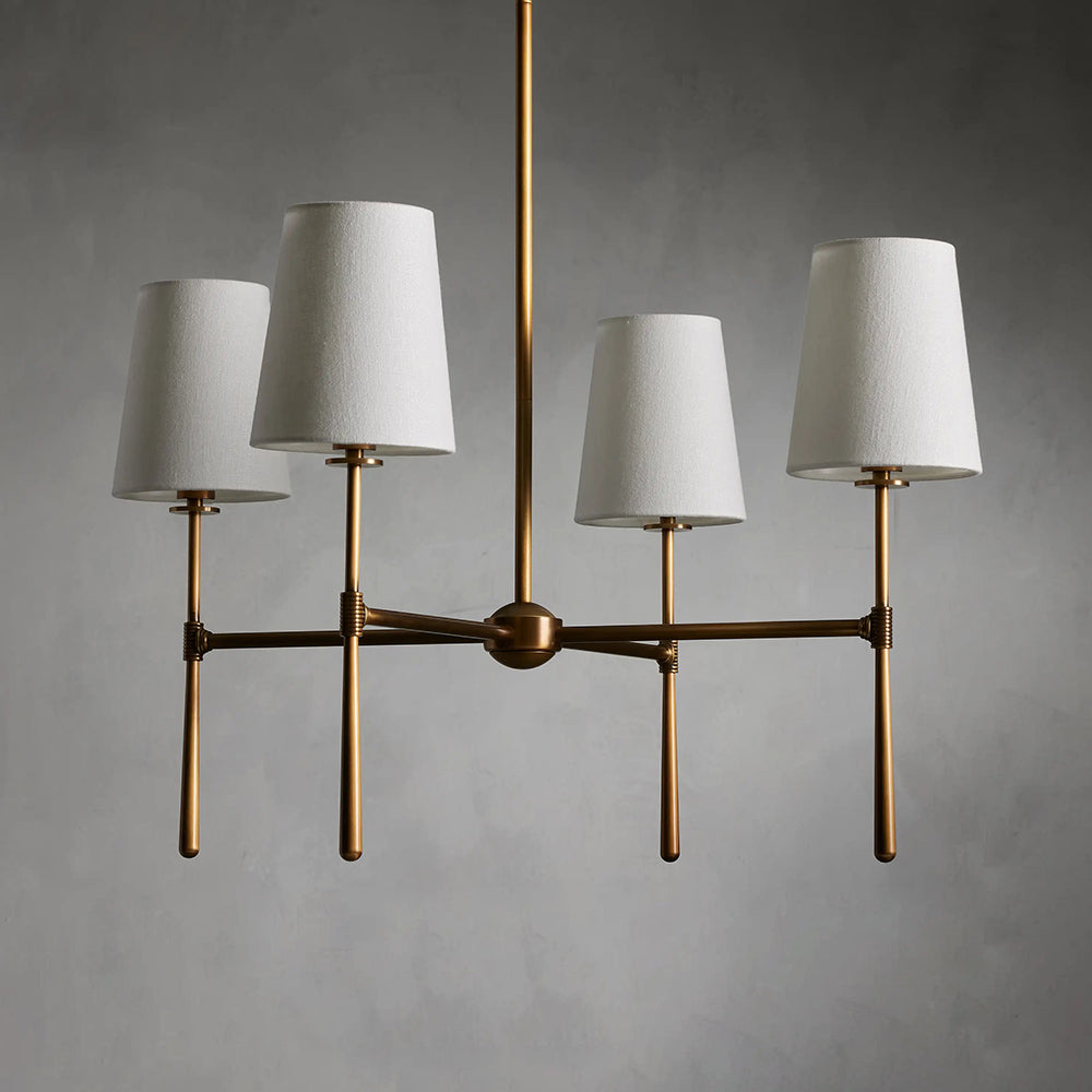 Nevell mid-century style black chandelier; a dramatic focal point for your home.