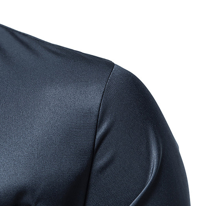Men's red long-sleeve casual shirt, classic slim fit design. Stylish button-down for effortless men's fashion.