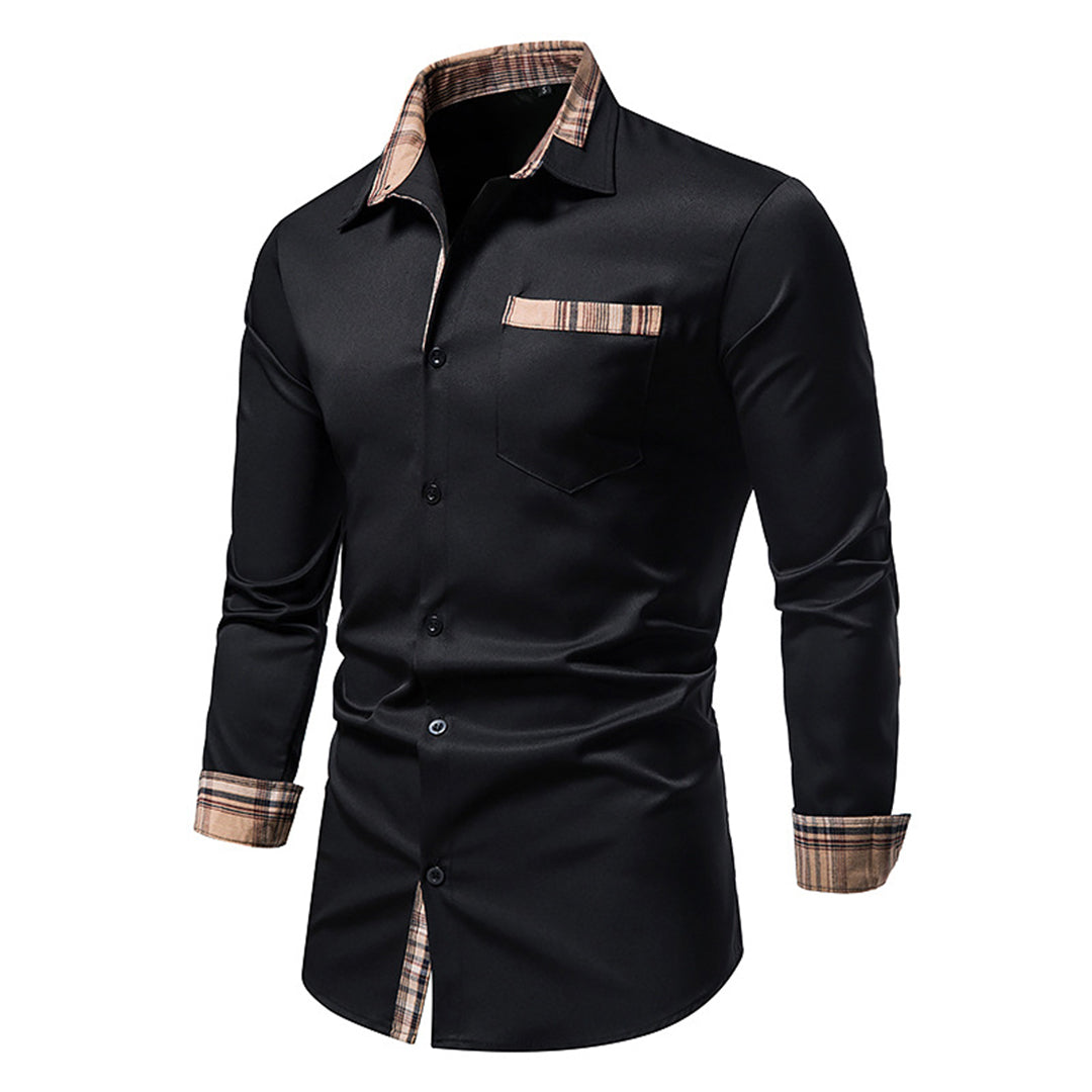 Effortless style with this new men's red long-sleeve casual shirt. Slim fit & classic design for daily fashion.