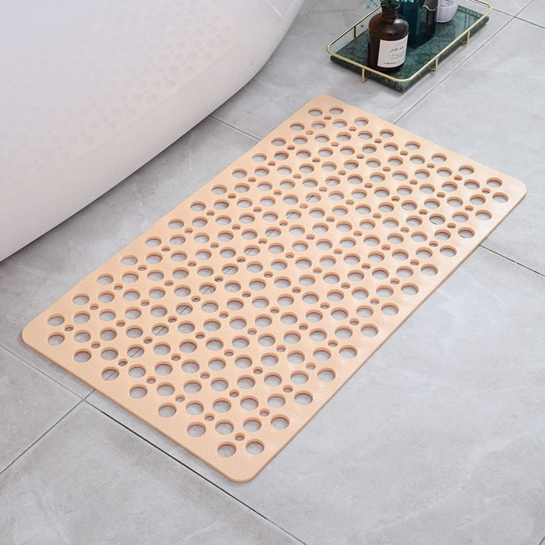 White non-slip shower mat, a clean & practical bath accessory for modern bathrooms. Easy clean.