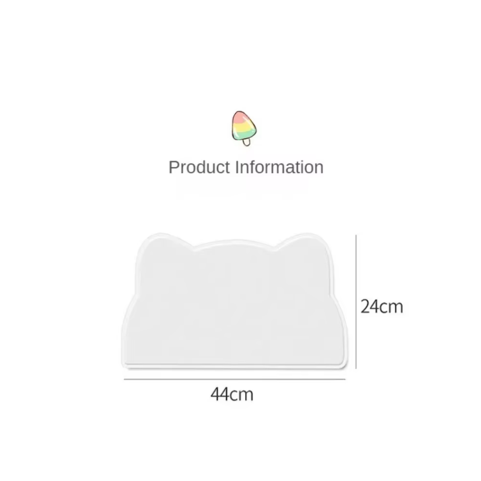 Easy clean, spill-proof silicone cat mat for a tidy feeding area. Essential pet supply.