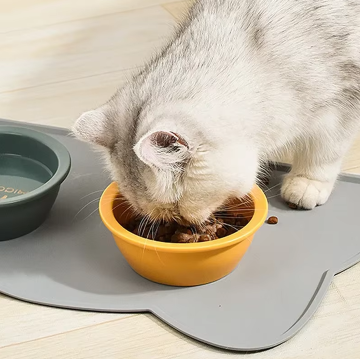 Keep your home spotless with this spill-proof, anti-slip silicone cat mat. Great for pet owners.