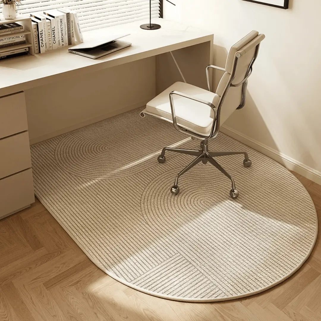 Premium non-slip velvet floor protector mat for office chairs. Stylish & durable for home office.