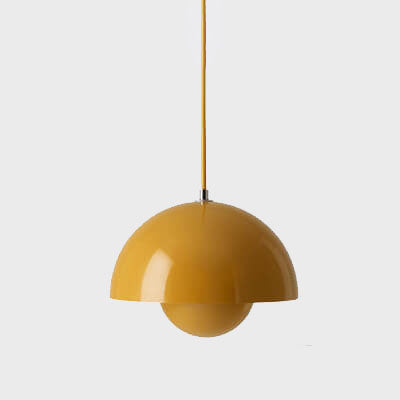 Smooth dome of the Nordic Pendant Lamp, a minimalist and modern ceiling light designed for stylish interiors.